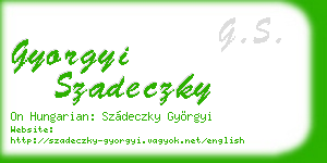 gyorgyi szadeczky business card
